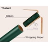 image:imageVitalizart Burgundy PearlyLustre Wrapping Paper 30 Organza Ribbon amp TagsDark Green