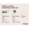 image:imageVitalizart Burgundy PearlyLustre Wrapping Paper 30 Organza Ribbon amp TagsDark Sage Green 3 Rolls