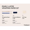 image:imageVitalizart Burgundy PearlyLustre Wrapping Paper 30 Organza Ribbon amp TagsNavy Blue