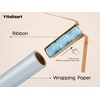 image:imageVitalizart Burgundy PearlyLustre Wrapping Paper 30 Organza Ribbon amp TagsNavy Dusty Baby Blue 3 Rolls