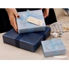 image:imageVitalizart Burgundy PearlyLustre Wrapping Paper 30 Organza Ribbon amp TagsNavy Dusty Baby Blue 3 Rolls