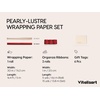 image:imageVitalizart Burgundy PearlyLustre Wrapping Paper 30 Organza Ribbon amp TagsRed