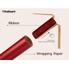 image:imageVitalizart Burgundy PearlyLustre Wrapping Paper 30 Organza Ribbon amp TagsRed