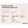 image:imageVitalizart Burgundy PearlyLustre Wrapping Paper 30 Organza Ribbon amp TagsWhite