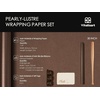 image:imageVitalizart Burgundy Wrapping Paper Set 17 PearlyLustre Ribbons Gift TagsBrown Paper  Brown Ribbons