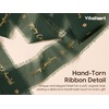 image:imageVitalizart Navy Blue Chiffon Silk Ribbon 15x 21 Yd Handmade Frayed FringeMerry Christmas Ribbon