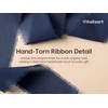 image:imageVitalizart Navy Blue Chiffon Silk Ribbon 15x 21 Yd Handmade Frayed FringeNavy Blue