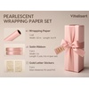 image:imageVitalizart Red PearlyLustre Wrapping Paper Set 30 Ribbons amp StickersPink Paper  Pink Ribbons