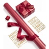 image:imageVitalizart Red PearlyLustre Wrapping Paper Set 30 Ribbons amp StickersRed Paper  Red Ribbons