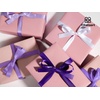 image:imageVitalizart Terracotta Ribbons for Crafts 38 x 50Yds DoubleFaced SatinAssorted Purple