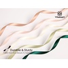 image:imageVitalizart Terracotta Ribbons for Crafts 38 x 50Yds DoubleFaced SatinGreen  Nude