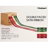 image:imageVitalizart Terracotta Ribbons for Crafts 38 x 50Yds DoubleFaced SatinMerry Christmas Ribbon