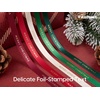 image:imageVitalizart Terracotta Ribbons for Crafts 38 x 50Yds DoubleFaced SatinMerry Christmas Ribbon