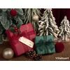 image:imageVitalizart Burgundy Wrapping Paper 17 Foil Print With Ribbons amp Gift TagsGreen