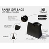 image:imageVitalizart Christmas Paper Gift Bags With Ribbon Handles Small Bulk PackBlack