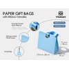 image:imageVitalizart Christmas Paper Gift Bags With Ribbon Handles Small Bulk PackBlue