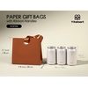 image:imageVitalizart Christmas Paper Gift Bags With Ribbon Handles Small Bulk PackBrown