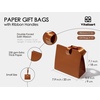 image:imageVitalizart Christmas Paper Gift Bags With Ribbon Handles Small Bulk PackBrown