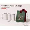 image:imageVitalizart Christmas Paper Gift Bags With Ribbon Handles Small Bulk PackChristmas Tree  Sleigh 30pcs