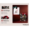 image:imageVitalizart Christmas Paper Gift Bags With Ribbon Handles Small Bulk PackGreen  Red 30pcs
