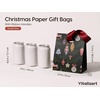 image:imageVitalizart Christmas Paper Gift Bags With Ribbon Handles Small Bulk PackGreen  Red 30pcs