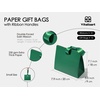 image:imageVitalizart Christmas Paper Gift Bags With Ribbon Handles Small Bulk PackGreen