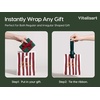 image:imageVitalizart Christmas Paper Gift Bags With Ribbon Handles Small Bulk PackMerry Christmas Striped 30pcs