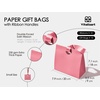 image:imageVitalizart Christmas Paper Gift Bags With Ribbon Handles Small Bulk PackPink