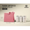 image:imageVitalizart Christmas Paper Gift Bags With Ribbon Handles Small Bulk PackPink