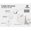 image:imageVitalizart Christmas Paper Gift Bags With Ribbon Handles Small Bulk PackWhite