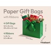 image:imageVitalizart Large Paper Gift Bags With Handles amp Ribbon Bows Thick TextureChristmas Gift Bags