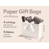 image:imageVitalizart Large Paper Gift Bags With Handles amp Ribbon Bows Thick TextureWhite