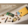 image:imageVitalizart Paper Gift Bags With Ribbon Handles Small Christmas Bulk Pack10 Mixed Colors