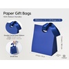 image:imageVitalizart Paper Gift Bags With Ribbon Handles Small Christmas Bulk PackBlue