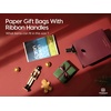 image:imageVitalizart Paper Gift Bags With Ribbon Handles Small Christmas Bulk PackChristmas Gift Bags