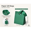 image:imageVitalizart Paper Gift Bags With Ribbon Handles Small Christmas Bulk PackGreen