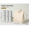 image:imageVitalizart Paper Gift Bags With Ribbon Handles Small Christmas Bulk PackWhite