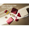 image:imageVitalizart Paper Gift Bags With Ribbon Handles Small Christmas Bulk PackWhite