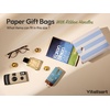 image:imageVitalizart Striped Paper Gift Bags With Ribbon Handles Small Bulk PackBlue