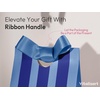 image:imageVitalizart Striped Paper Gift Bags With Ribbon Handles Small Bulk PackBlue
