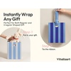 image:imageVitalizart Striped Paper Gift Bags With Ribbon Handles Small Bulk PackBlue