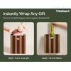 image:imageVitalizart Striped Paper Gift Bags With Ribbon Handles Small Bulk PackChristmas Bags