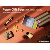image:imageVitalizart Striped Paper Gift Bags With Ribbon Handles Small Bulk PackChristmas Bags