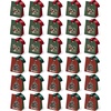 image:imageVitalizart Christmas Paper Gift Bags With Ribbon Handles Small Bulk PackChristmas Tree  Sleigh 30pcs