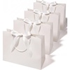 image:imageVitalizart Large Paper Gift Bags With Handles amp Ribbon Bows Thick TextureWhite