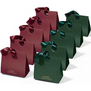 image:imageVitalizart Christmas Paper Gift Bags With Ribbon Handles Small Bulk PackChristmas Gift Bags