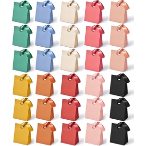 image:imageVitalizart Paper Gift Bags With Ribbon Handles Small Christmas Bulk Pack10 Mixed Colors Bulk