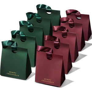 image:imageVitalizart Paper Gift Bags With Ribbon Handles Small Christmas Bulk PackChristmas Gift Bags